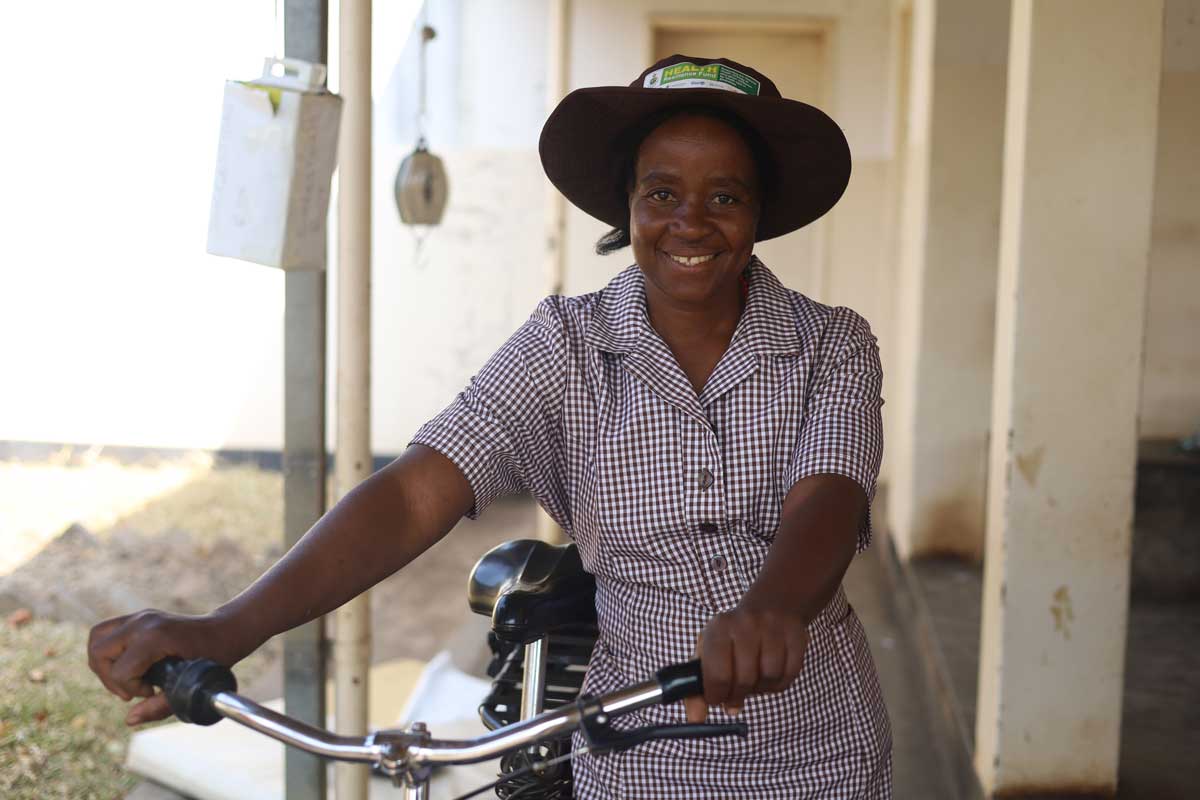 Pedalling vaccines in rural Zim